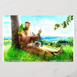 Saint Francis och sermonprediken för fåglar Flygblad