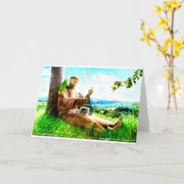 Saint Francis och sermonprediken för fåglar Kort