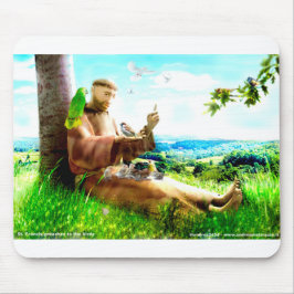 Saint Francis och sermonprediken för fåglar Musmatta