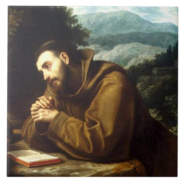 Saint Francis of Assisi Kakelplatta (Framsidan)