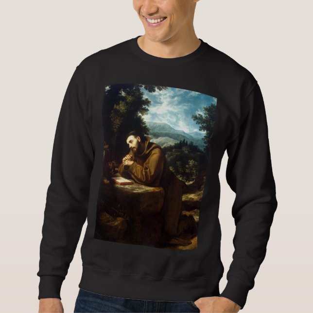 Saint Francis of Assisi Lång Ärmad Tröja (Framsida)