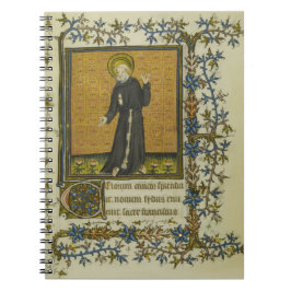 Saint Francis of Assisi Medieval Manuscript Anteckningsbok