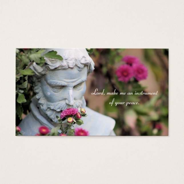 Saint Francis of Assisi Prayer Cards Visitkort (Framsidan)