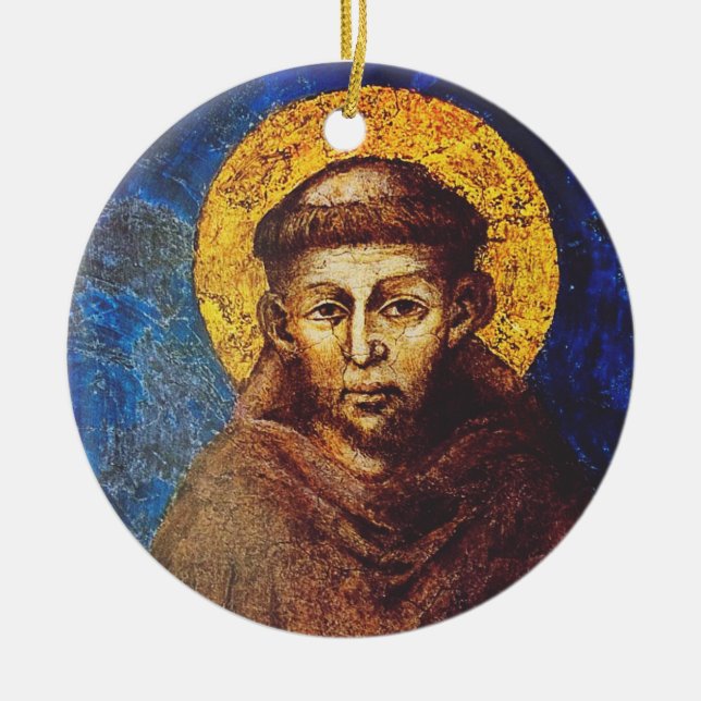 Saint Francis of Assisi The Canticle of Creation Julgransprydnad Keramik (Framsidan)