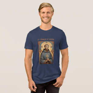 Saint Francis of Assissi Roman Catholique T Shirt