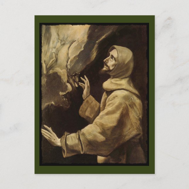 Saint Francis Öga Toward Heaven Vykort (Framsida)