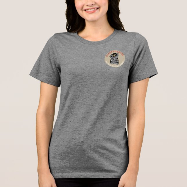 Saint Francis Parish Logotyp T-Shirt (Mörk Women) (Framsida)