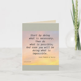 SAINT FRANCIS PRAYER FOLDING CARD ANTECKNINGSKORT