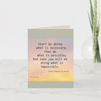 SAINT FRANCIS PRAYER FOLDING CARD ANTECKNINGSKORT