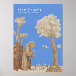 Saint Francis predikar för fåglar CC1167 Poster