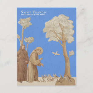 Saint Francis predikar för fåglarna CC1164 Vykort