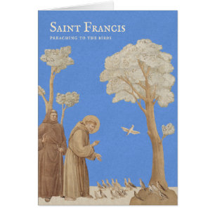 Saint Francis predikar för fåglarna CC1166-kort Hälsningskort