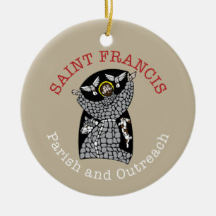 Saint Francis Round jul Ornament