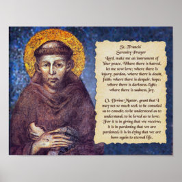 Saint Francis' Serenity Prayer Poster