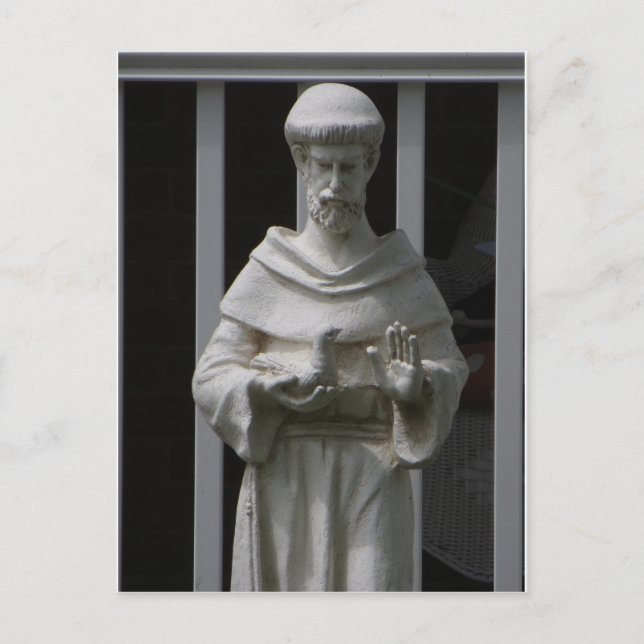Saint Francis Statue Vykort (Framsida)