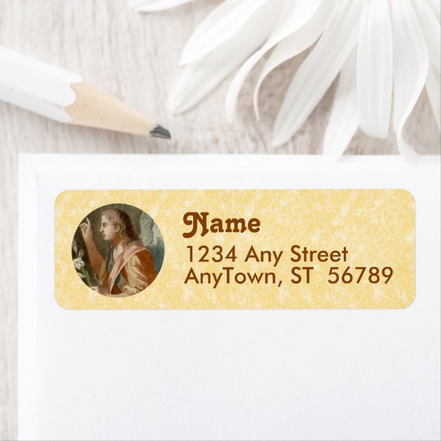 Saint Gabriel Archangel (M 011) Returadress Etikett (Insitu)