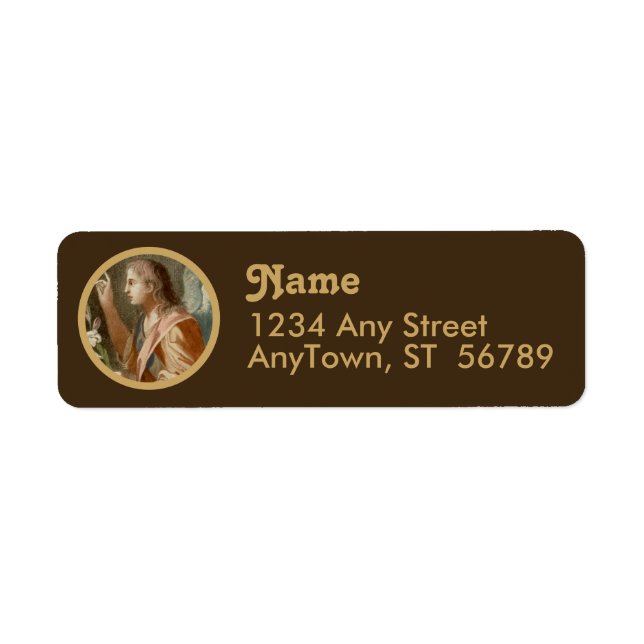 Saint Gabriel Archangel (M 011) Returadress Etikett (Framsidan)