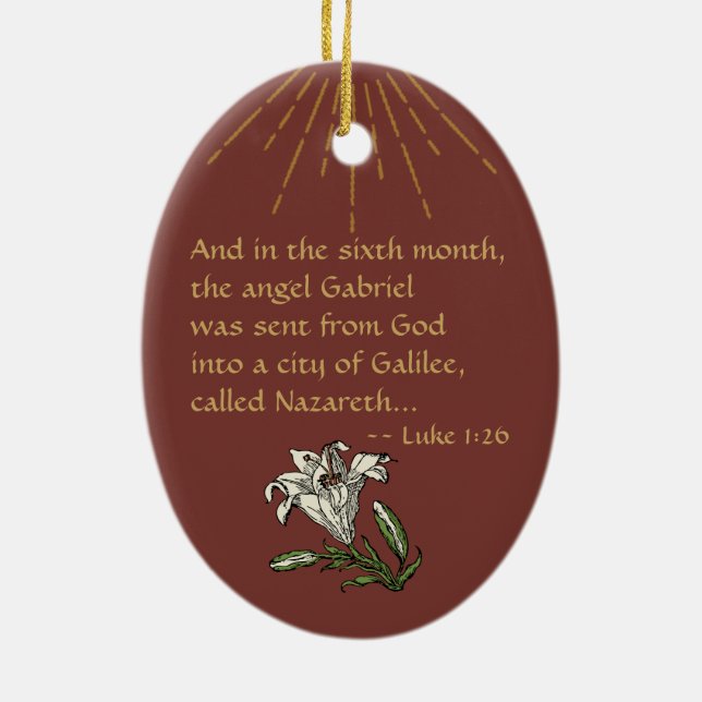 Saint Gabriel Archangel (M 035) Ceramic Ornament (Baksidan)