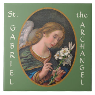 Saint Gabriel Archangel (M 035) Kakelplatta