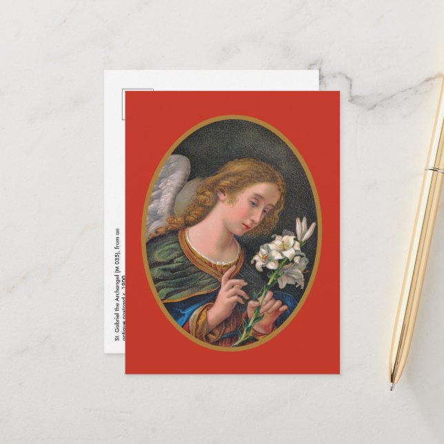 Saint Gabriel Archangel (M 035) Vykort (Fram/Back In Situ)