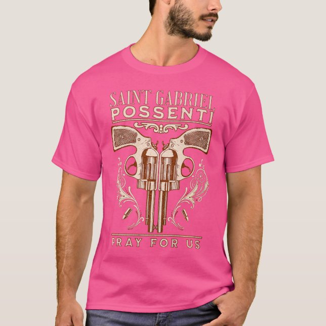 Saint Gabriel Possenti Patron Saint of Guns Vårt D T Shirt (Framsida)