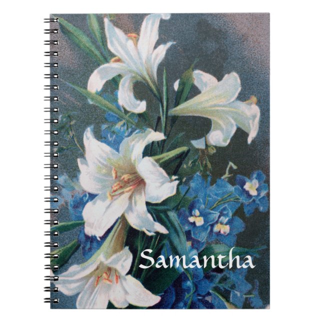 "Saint Gabriels lilies (M 035b)" Anteckningsbok (Framsidan)