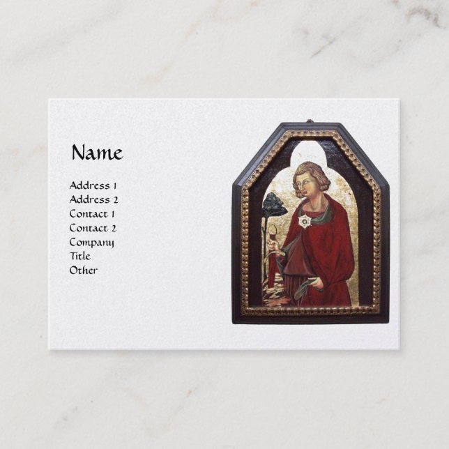 SAINT GALGANO,black,white pearl Visitkort (Framsida)