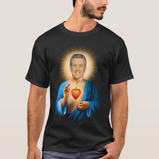 Saint Gavin Newsom Prayer T Shirt (Framsida)