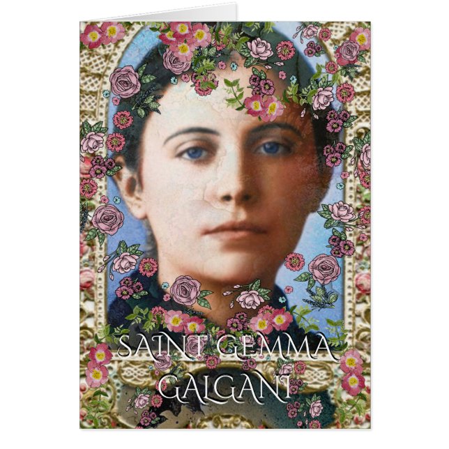 SAINT GEMMA GALGANI HÄLSNINGSKORT (Framsidan)