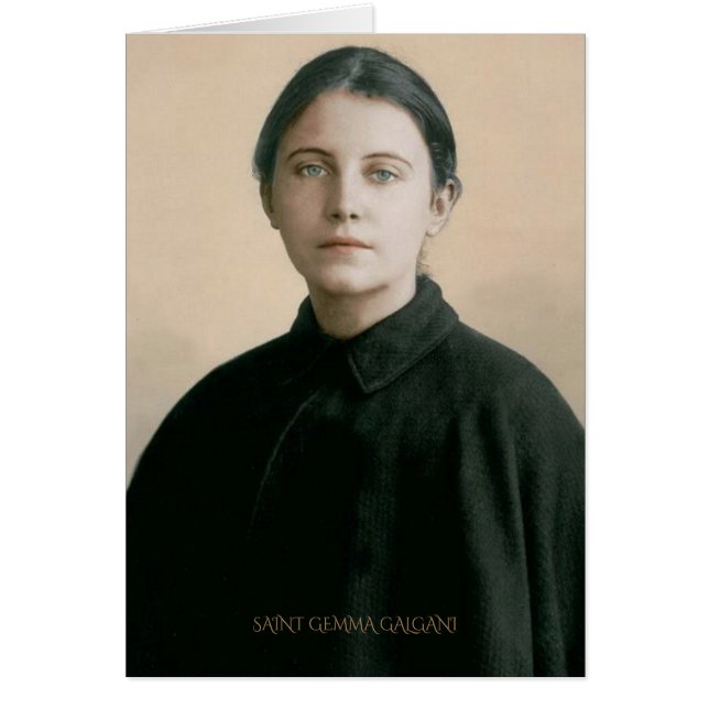 SAINT GEMMA GALGANI HÄLSNINGSKORT (Framsidan)