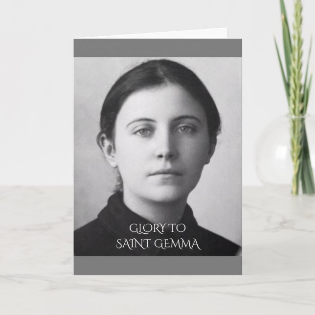 Saint Gemma Galgani Helgkort (Framsida)