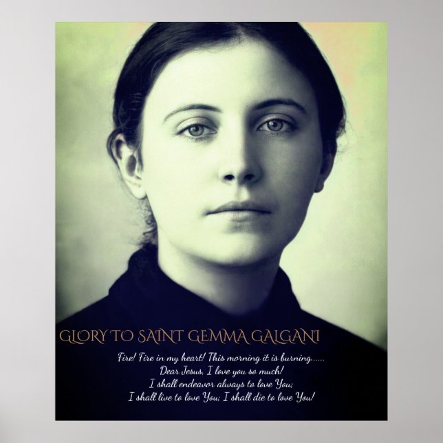 SAINT GEMMA GALGANI POSTER (Framsidan)