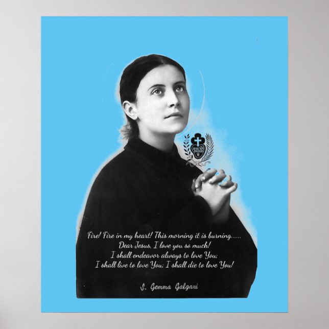 SAINT GEMMA GALGANI POSTER (Framsidan)