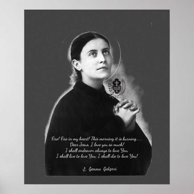SAINT GEMMA GALGANI POSTER (Framsidan)