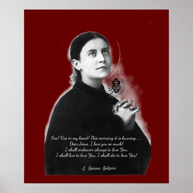 SAINT GEMMA GALGANI POSTER (Framsidan)