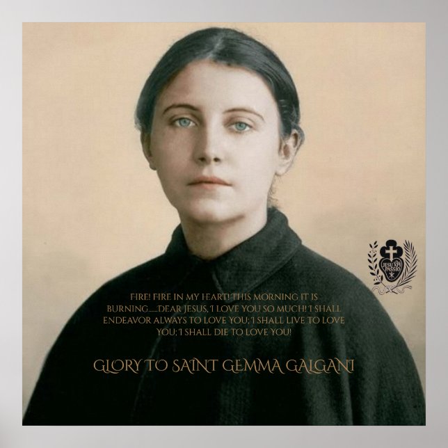 SAINT GEMMA GALGANI POSTER (Framsidan)