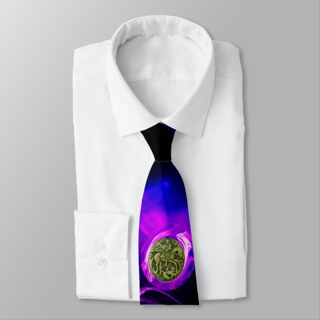 SAINT GEORGE AND DRAGON Blue Purple Fractal Rose Slips (Bunden)