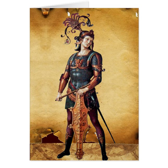 Saint George, Brown Parchment Hälsningskort (Framsidan)