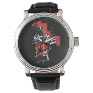 Saint George Christian Crusader Red Kor Armbandsur