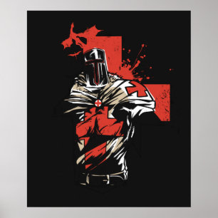 Saint George Christian Crusader Red Kor Poster