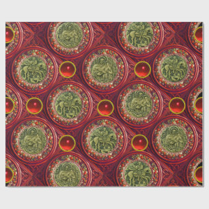 SAINT GEORGE, DRAGON /MADONNA OCH CHILD Red Ruby Presentpapper