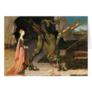 Saint George, Dragon och Princess Hälsningskort