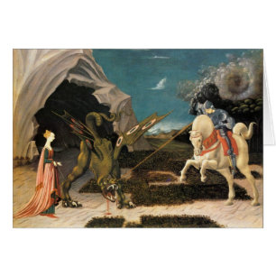 Saint George, Dragon och Princess Hälsningskort