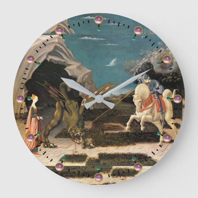 SAINT GEORGE, DRAGON OCH PRINCESS STOR KLOCKA (Framsida)