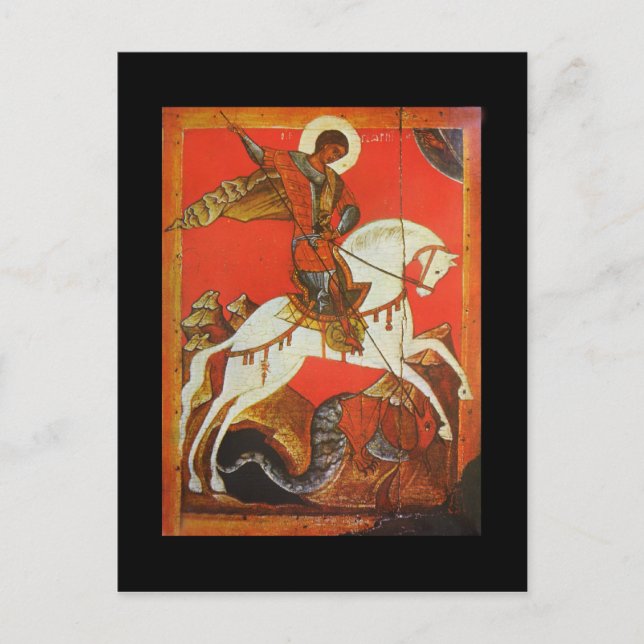 Saint George & Dragon Postcard Vykort (Framsida)