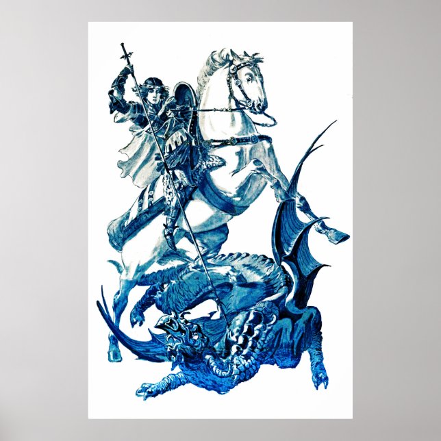 Saint George Fighting the Dragon Poster (Framsidan)