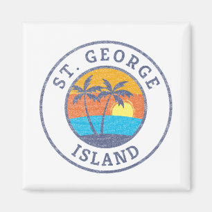 Saint George Island, Florida Faded Classic Stil Magnet
