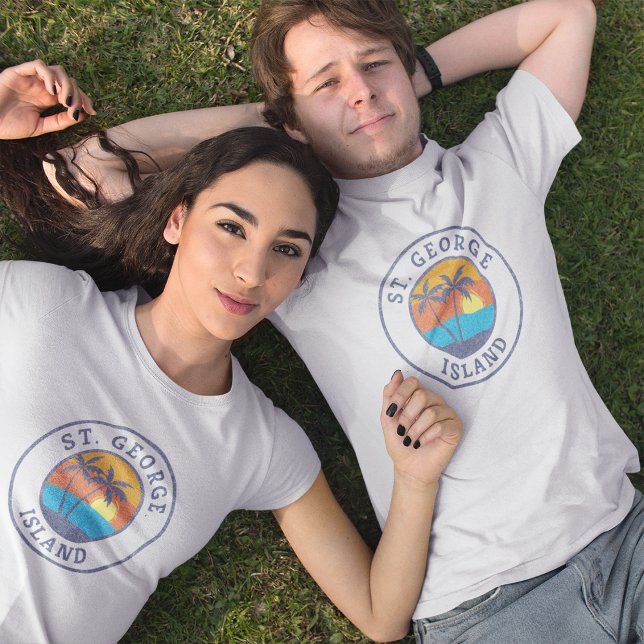 Saint George Island, Florida Faded Classic Stil T Shirt (Skapare uppladdad)