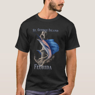 Saint George Island Florida Swordfish Marlin Ocean T Shirt