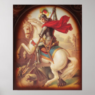 Saint George Killing the Dragon Art-tavla Poster